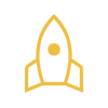 Rocket icon-Yellow